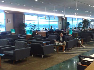 Sydney Air New Zealand business lounge Feb 2009