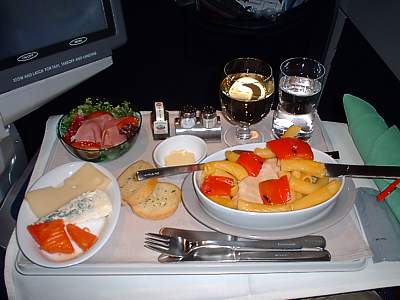 Chicken on pasta SAS BKK-CPH Oct 2003