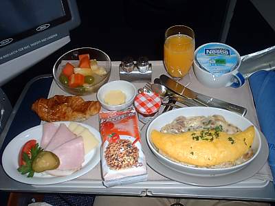 Breakfast. SAS BKK-CPH Oct 2003