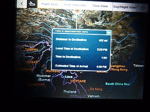 Virgin Atlantic inflight Map